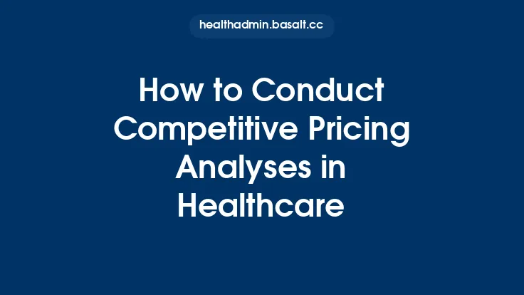 How to Conduct Competitive Pricing Analyses in Healthcare Thumbnail