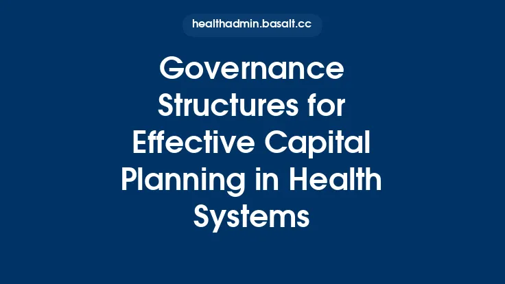 Governance Structures for Effective Capital Planning in Health Systems Thumbnail