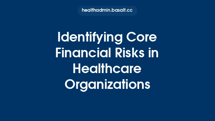 Identifying Core Financial Risks in Healthcare Organizations Thumbnail