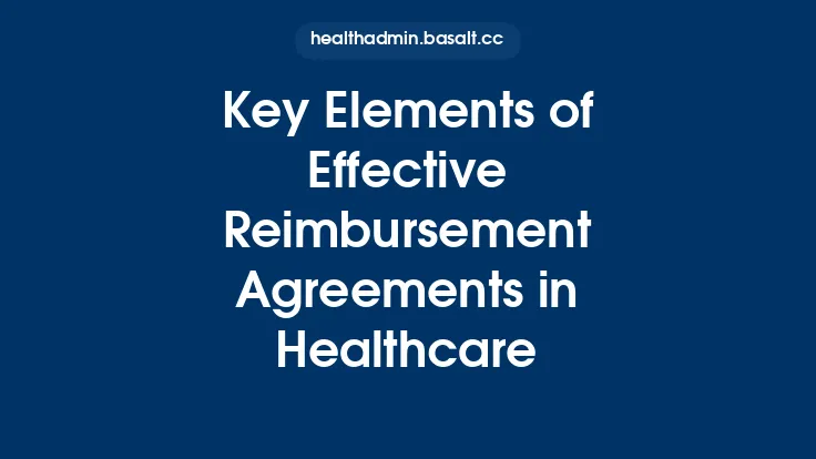 Key Elements of Effective Reimbursement Agreements in Healthcare Thumbnail