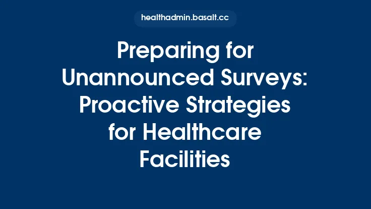 Preparing for Unannounced Surveys: Proactive Strategies for Healthcare Facilities Thumbnail