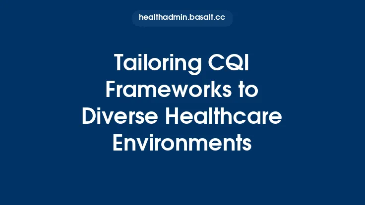 Tailoring CQI Frameworks to Diverse Healthcare Environments Thumbnail